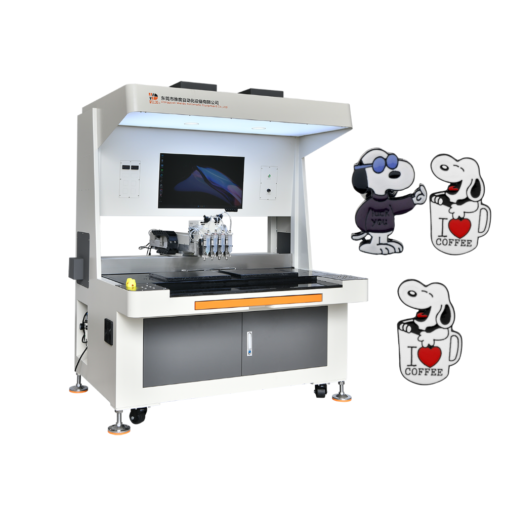 School spirit enamel pin filling machine